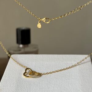 Collana cuori intrecciati gold