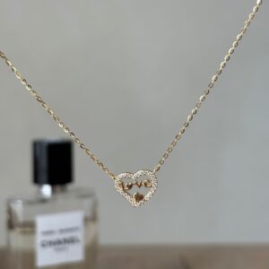 Collana Love cuore zirconi gold