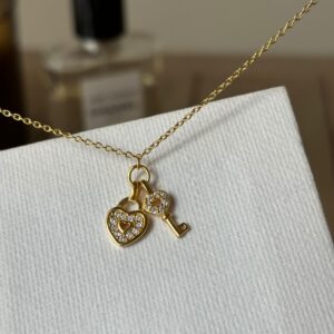 Collana chiave del cuore gold