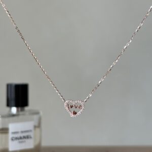 Collana Love cuore zircone rosé