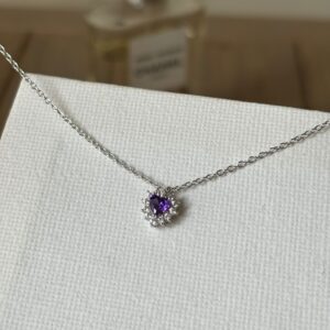 Collana Kate cuore viola