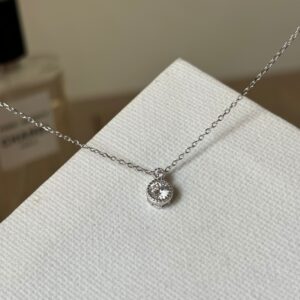 Collana punto luce tamburo argento