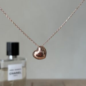 Collana cuoricione bombato rose'