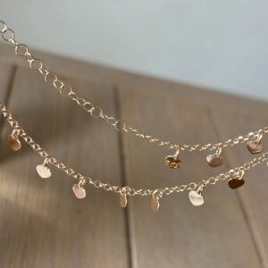 Collana multicuore liscia gold