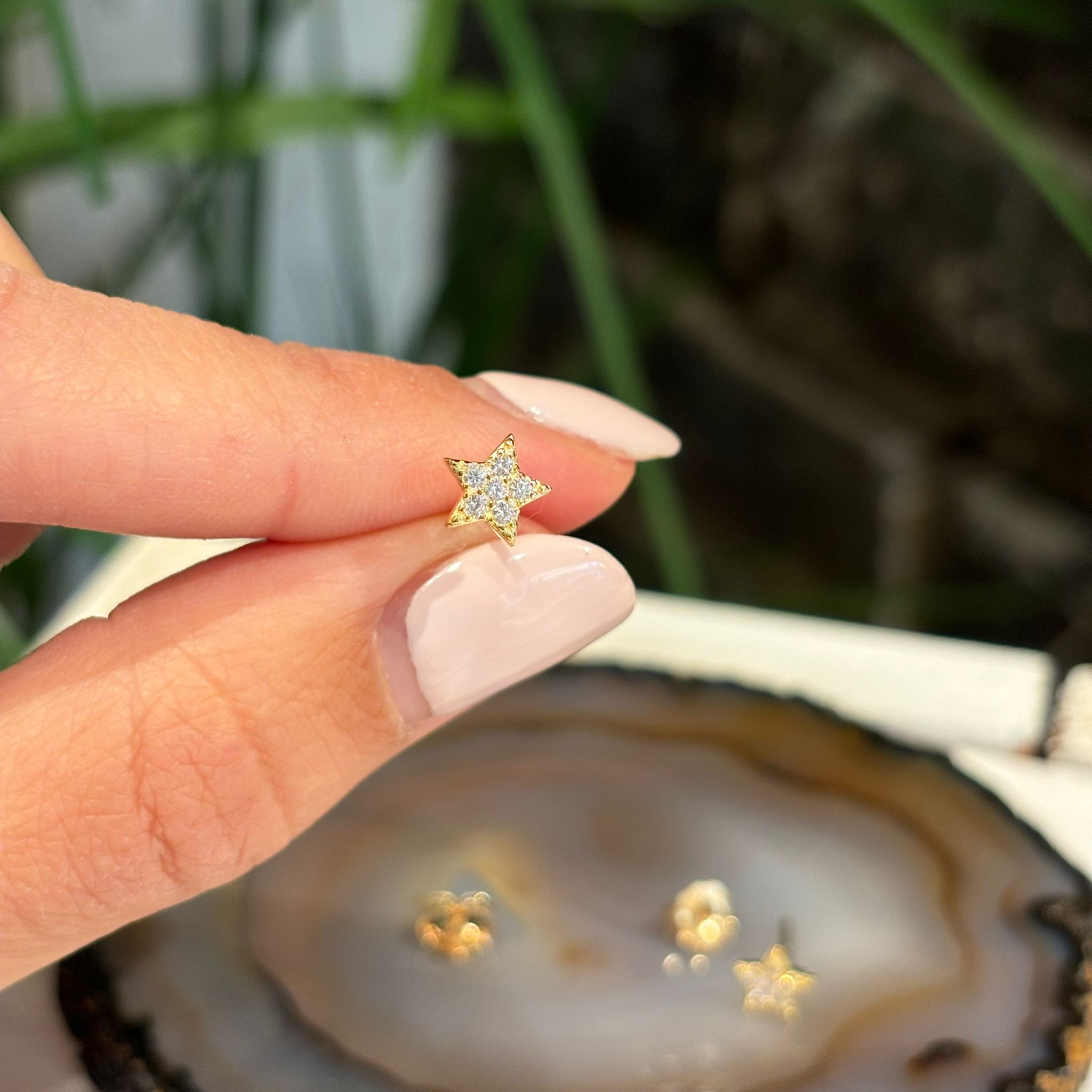 Orecchini A Bottone LOKILOKI In Argento 925 – Stelle Con Zirconi Cubici, Gioielli Moda Donna