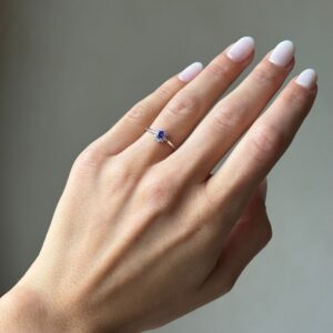 Anello mini Kate blu