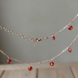 Collana rose' lenticchia arancione