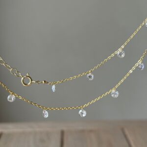 Collana gold lenticchia bianca