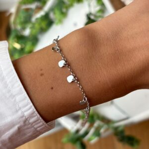 Bracciale 12 cuoricini argento