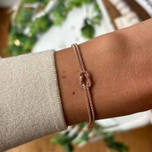 Bracciale morbido nodo rose'