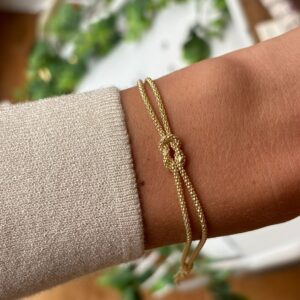 Bracciale morbido nodo gold