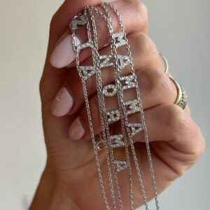 Bracciale liscio/zirconi argento