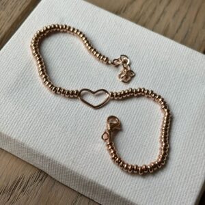 Bracciale contorno cuore piccolo rose'