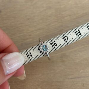 Anello mini Kate cuore azzurro