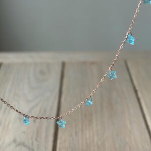 Collana rose' lenticchia stellina azzurra