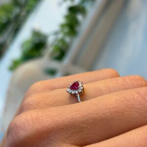 Anello mini Kate cuore fucsia