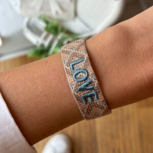 Bracciale tessuto 'Love'