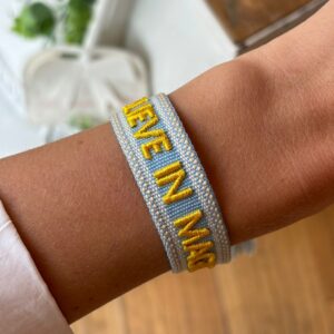 Bracciale tessuto 'Believe in magic'