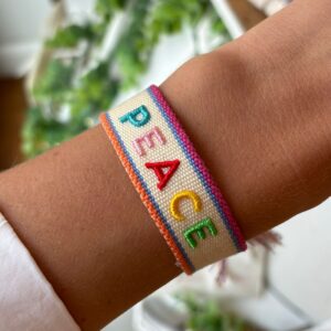 Bracciale tessuto 'Peace'